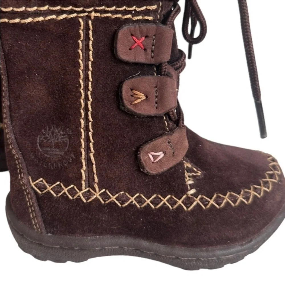 Timberlands Brown Suede High Snow Winter Boots